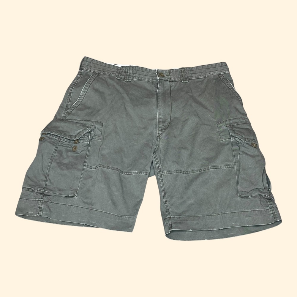 Polo Ralph Lauren Mens 38 Olive Green Classic Polo Chino Cargo Shorts Cotton 10"